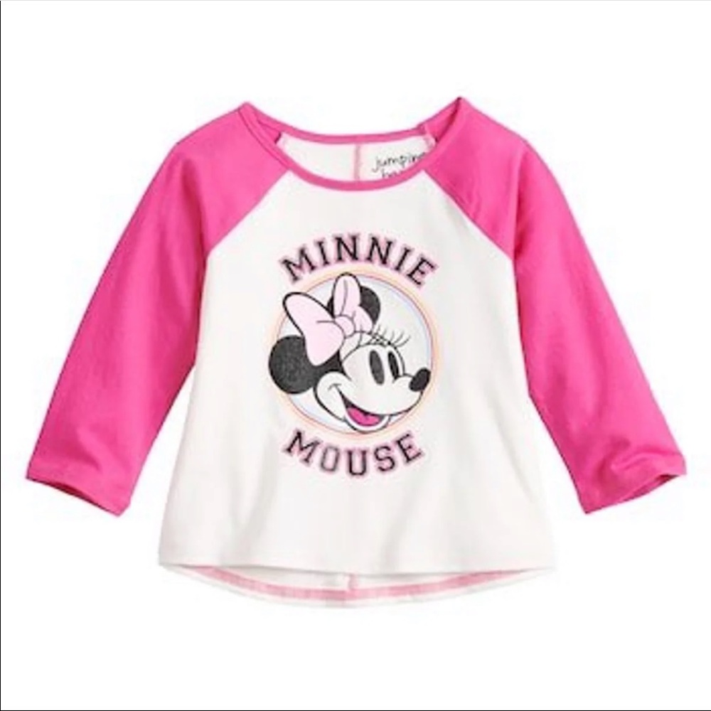 Disneys Minnie Baby Girl Raglan tee